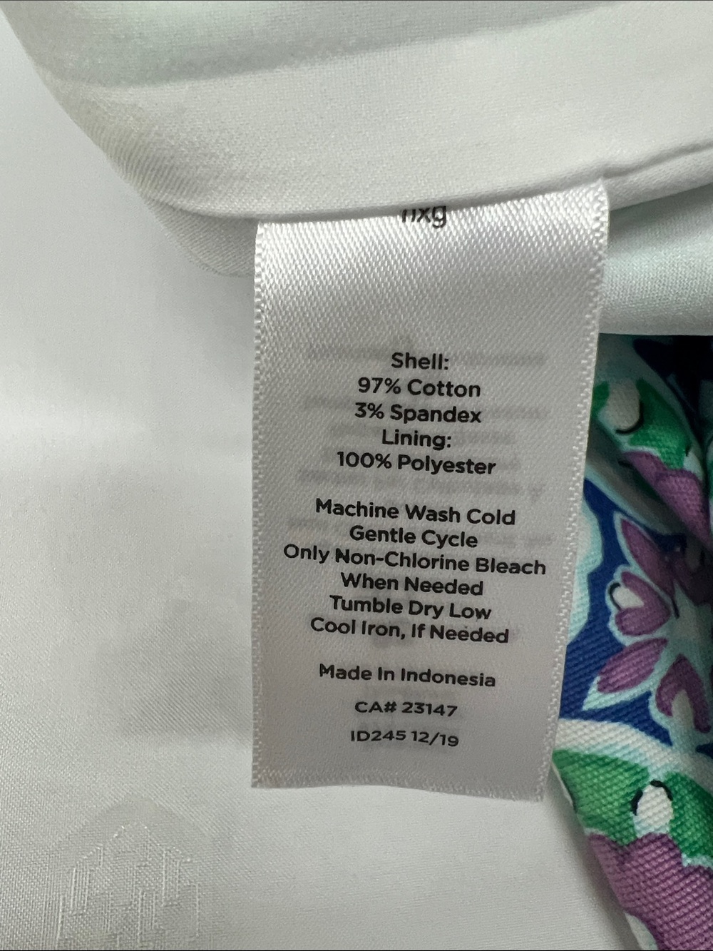 Talbots Blue, Green & Purple Floral Geometric Mini Lining Skirt Size 6 - Picture 11 of 11